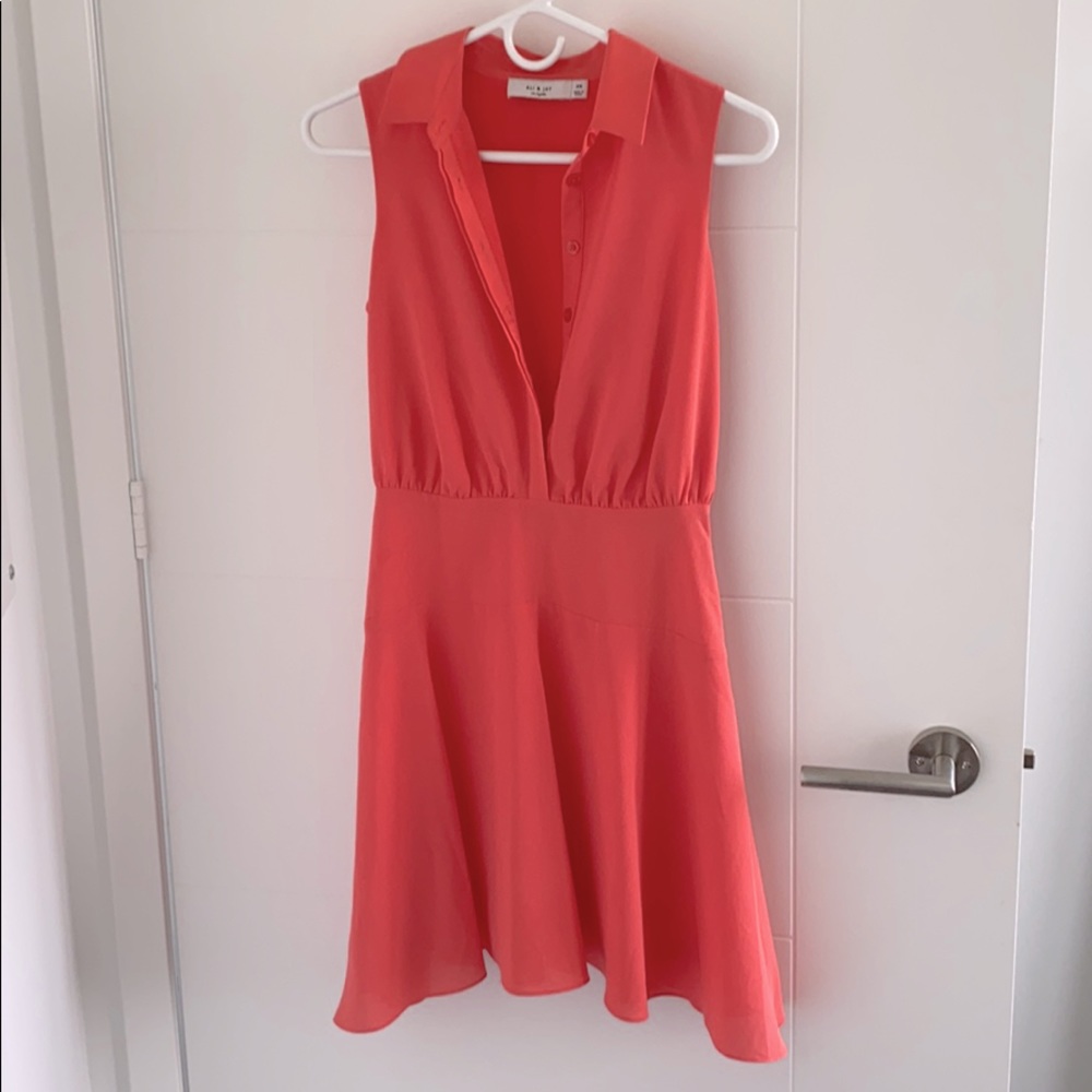 Ali & Jay sleeveless salmon dress
